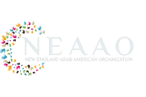 New England Arab American Organiation rainbow hands logo